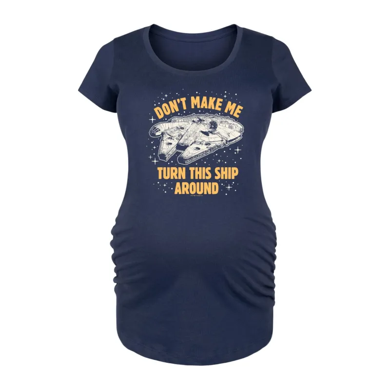 Star Wars - Turn This Around - Women's Maternity Scoop Neck Graphic T-Shirt made by Star Wars