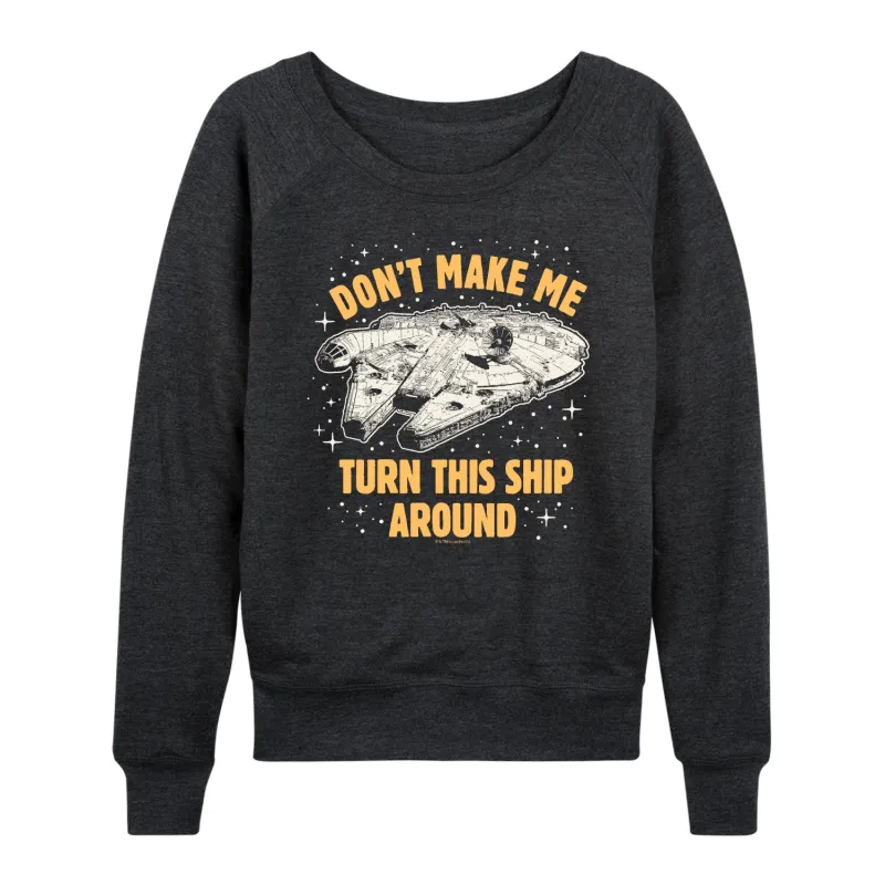 Star Wars - Turn This Around - Women's French Terry Long Sleeve Pullover made by Star Wars