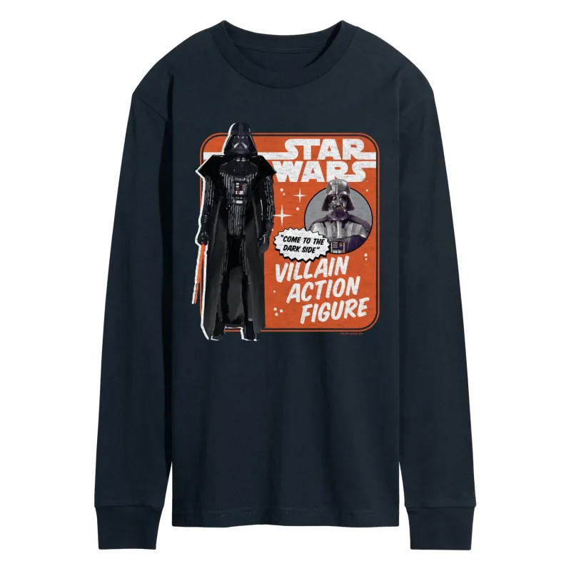 Star Wars - Vader Action Figure - Men's Long Sleeve Graphic T-Shirt sold by Zulily