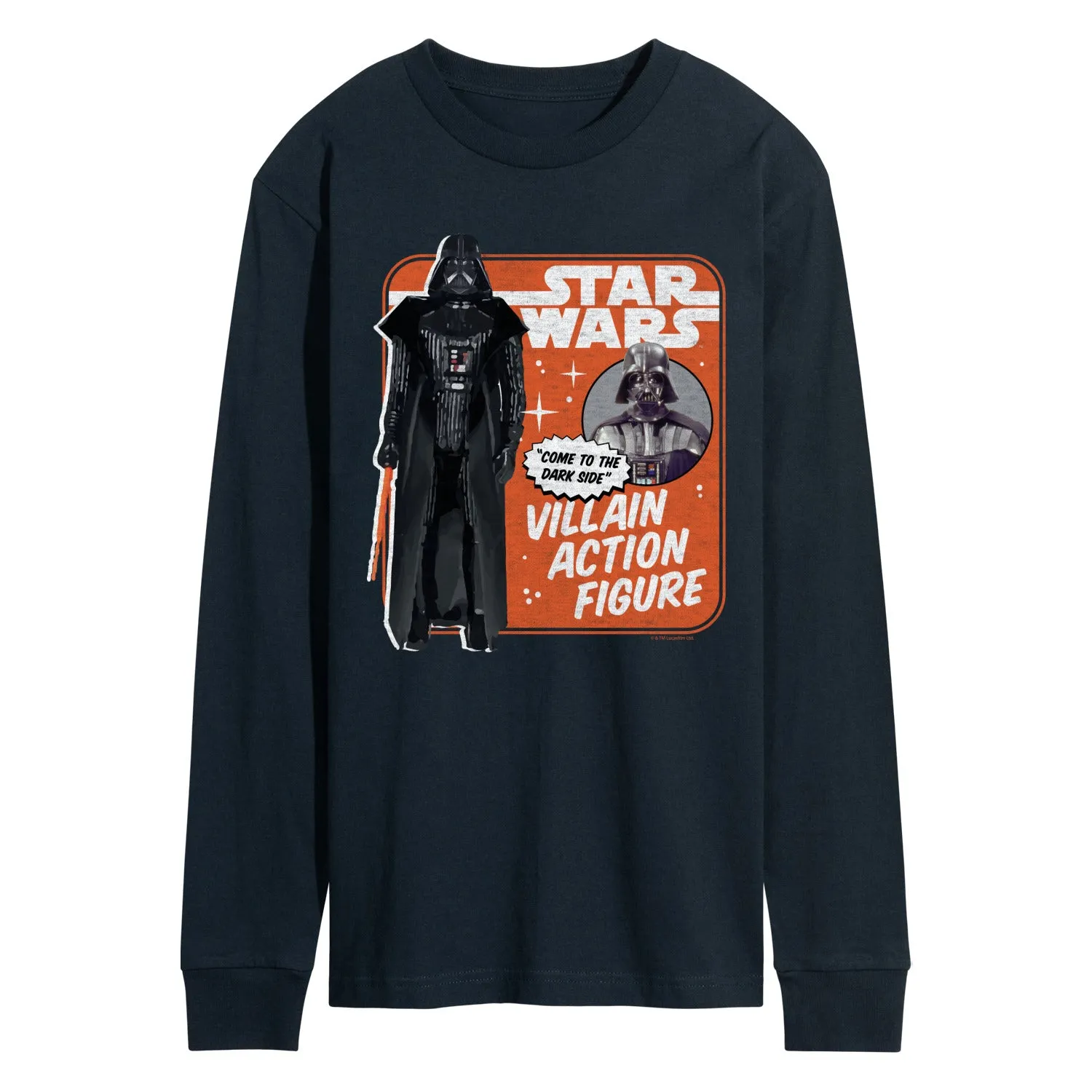 Star Wars - Vader Action Figure - Men's Long Sleeve Graphic T-Shirt sold by Zulily