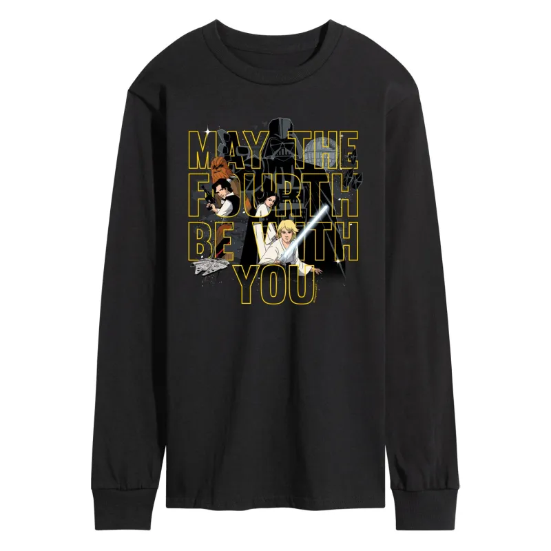 Star Wars - May The Fourth Be With You - Men's Long Sleeve Graphic T-Shirt sold by Zulily