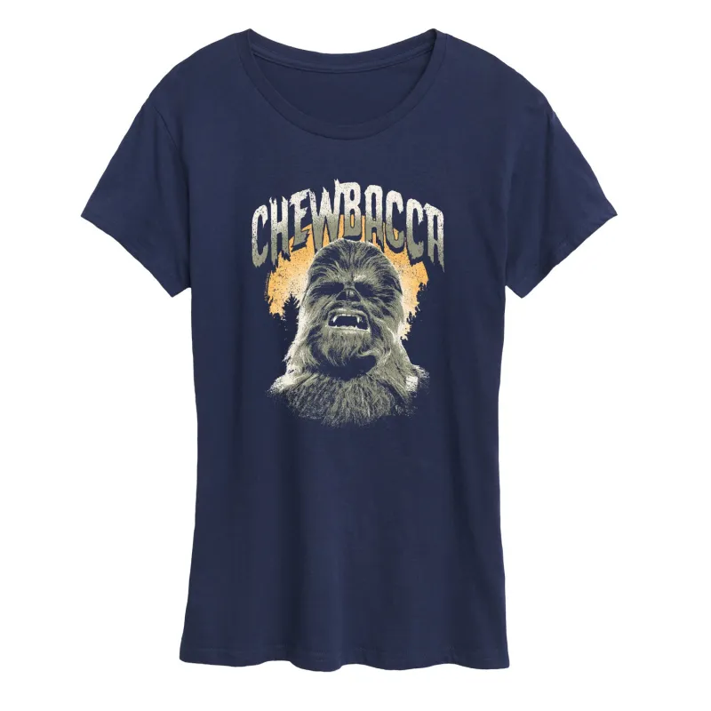 Star Wars - Chewbacca Horror Poster - Women's Short Sleeve Graphic T-Shirt made by Star Wars