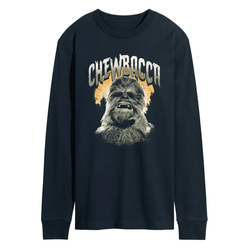 Star Wars - Chewbacca Horror Poster - Men's Long Sleeve Graphic T-Shirt made by Star Wars