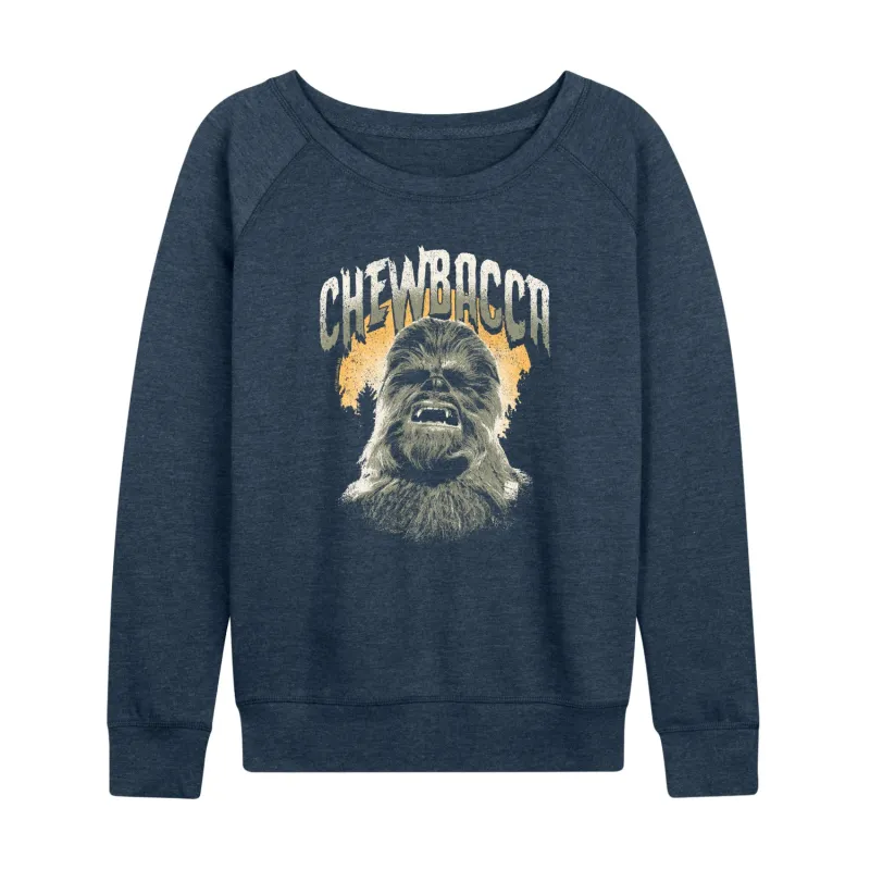 Star Wars - Chewbacca Horror Poster - Women's French Terry Long Sleeve Pullover made by Star Wars