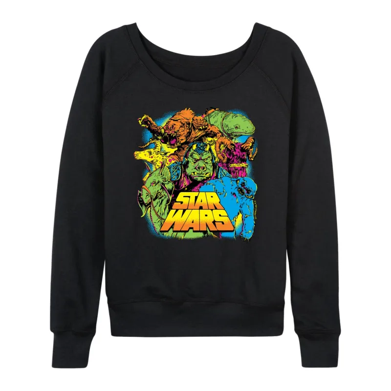 Star Wars - Spooky Creatures - Women's French Terry Long Sleeve Pullover made by Star Wars