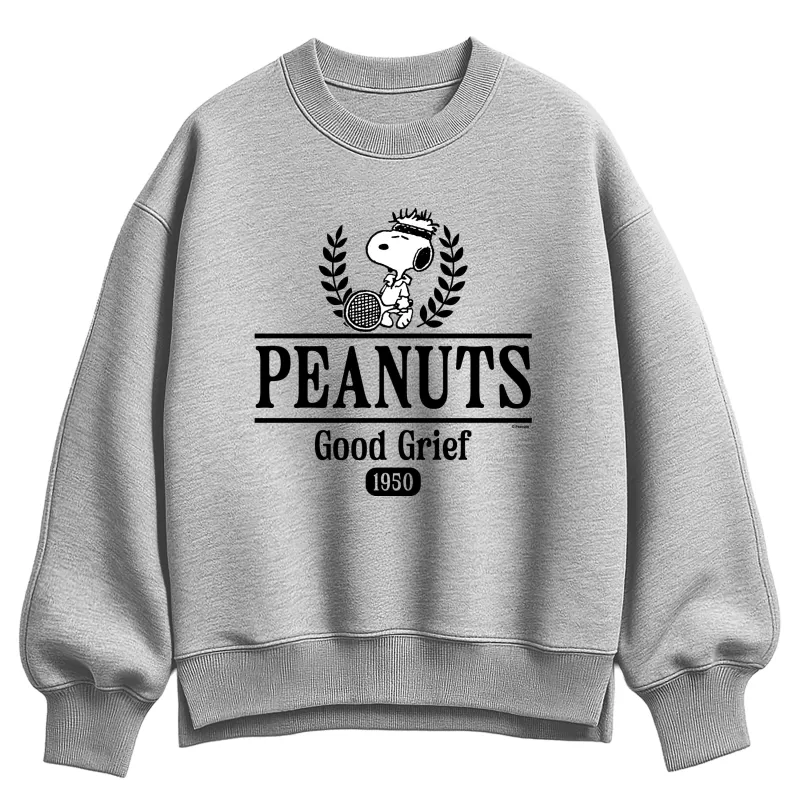 Peanuts - Sports Collegiate - Women's Oversized Fleece Crew Sweatshirt sold by Zulily