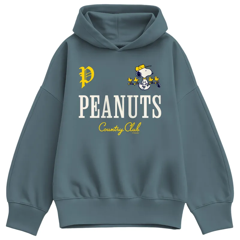 Peanuts - Country Club - Women's Oversized Fleece Hoodie Sweatshirt sold by Zulily