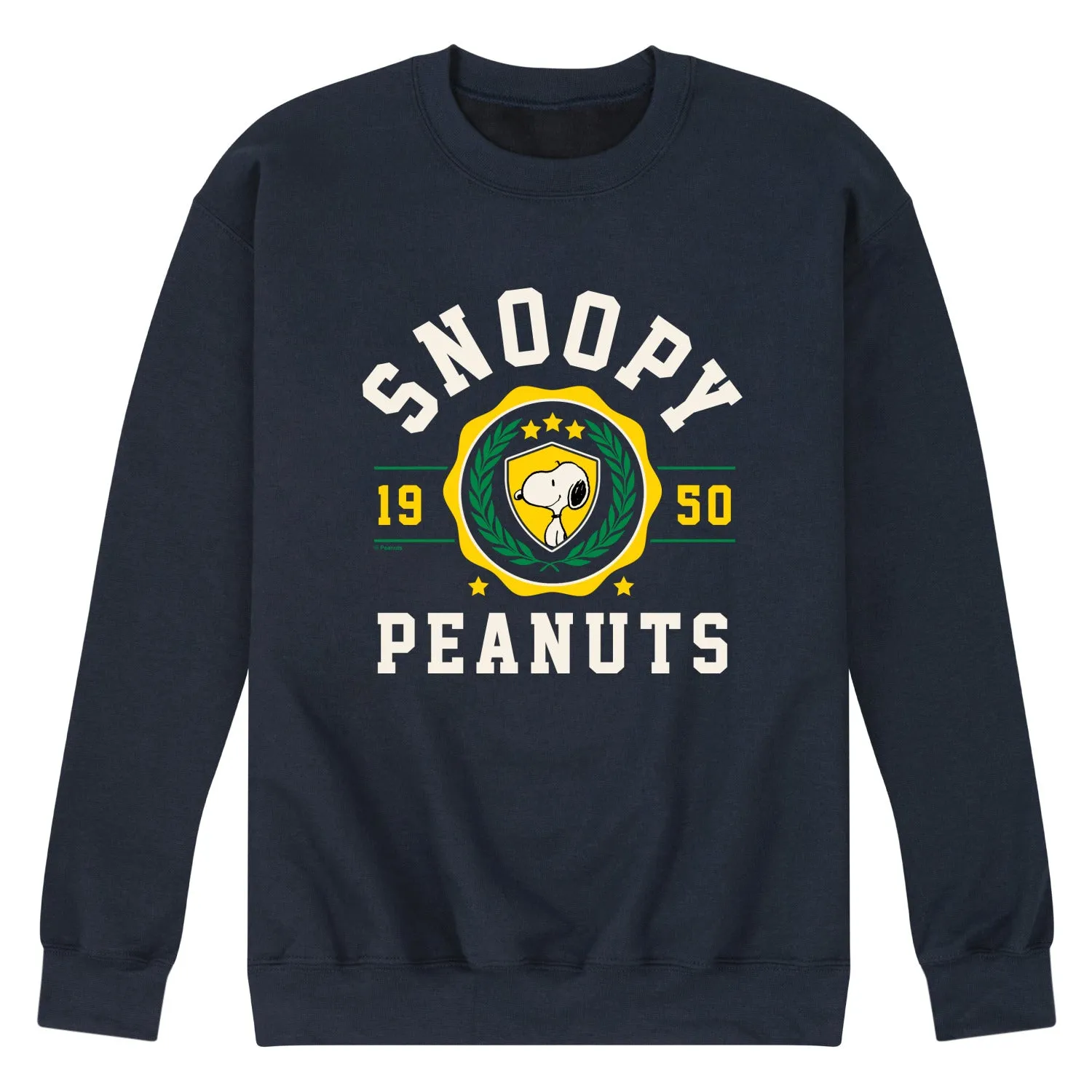 Peanuts - Snoopy Collegiate - Men's Crew Fleece Sweatshirt sold by Zulily