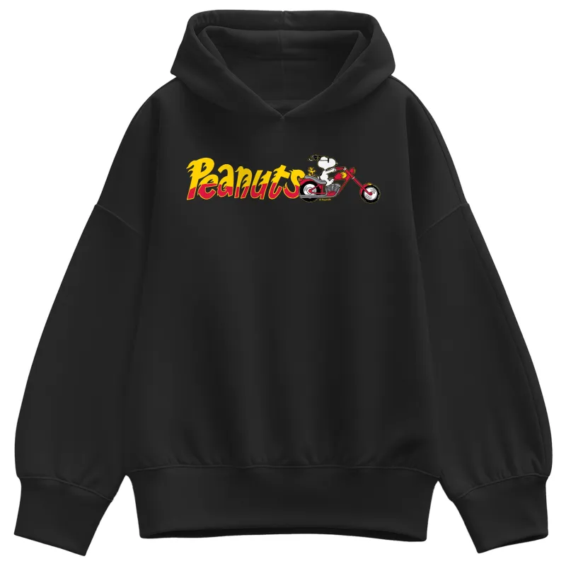 Peanuts - Snoopy Chopper - Women's Oversized Fleece Hoodie Sweatshirt sold by Zulily