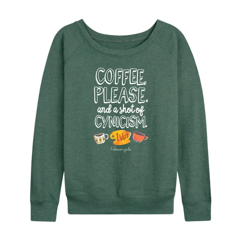 Gilmore Girls - Coffee And Cynisism - Women's French Terry Long Sleeve Pullover sold by Zulily