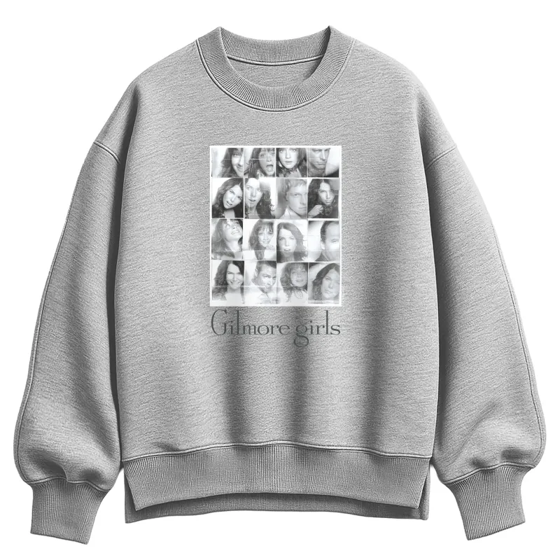 Gilmore Girls - Photobooth  - Ladies Oversized Fleece Crew Sweatshirt sold by Zulily