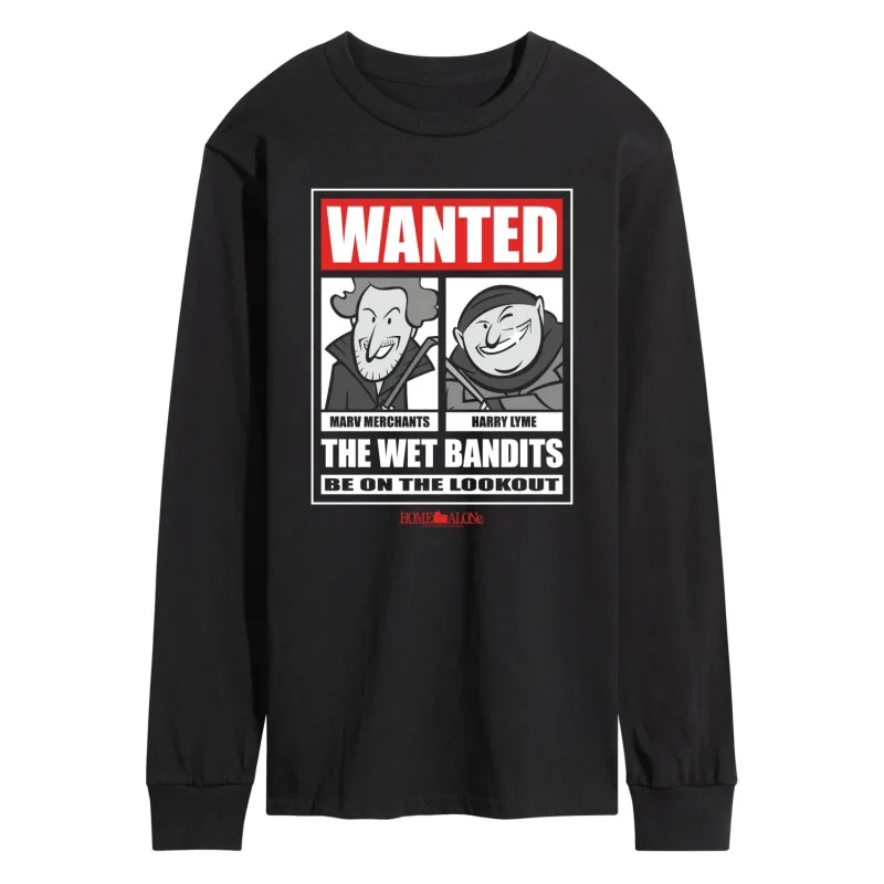 Home Alone - Wanted Wet Bandits-Men's Long Sleeve Graphic T-Shirt made by Zulily