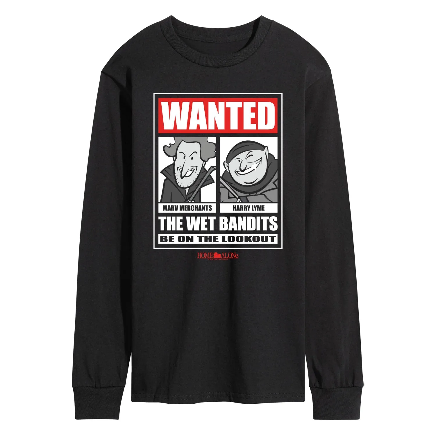Home Alone - Wanted Wet Bandits-Men's Long Sleeve Graphic T-Shirt sold by Zulily