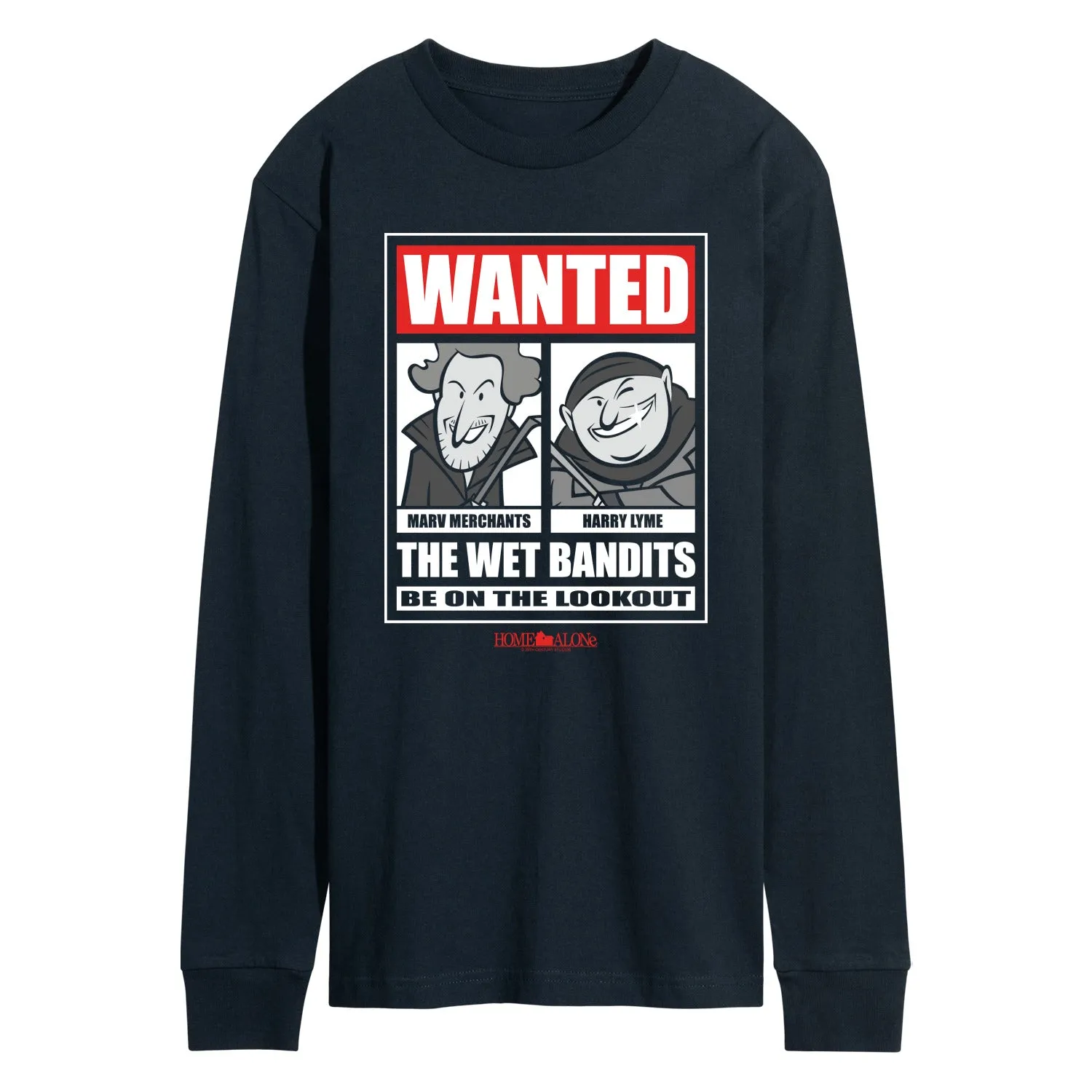 Home Alone - Wanted Wet Bandits-Men's Long Sleeve Graphic T-Shirt sold by Zulily product image thumbnail 2