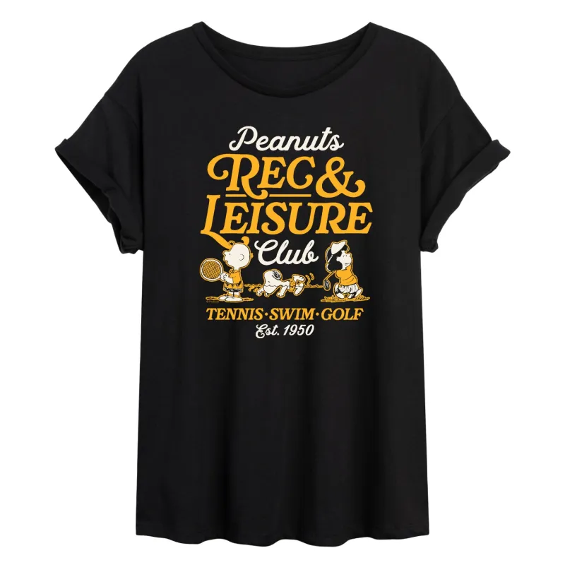 Peanuts - Rec And Leisure Club - Women's Oversized Graphic T-Shirt sold by Zulily
