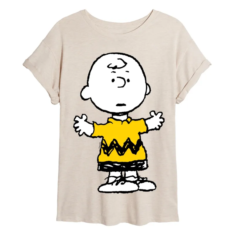 Peanuts - Charlie Brown Standing- Women's Oversized Graphic T-Shirt sold by Zulily
