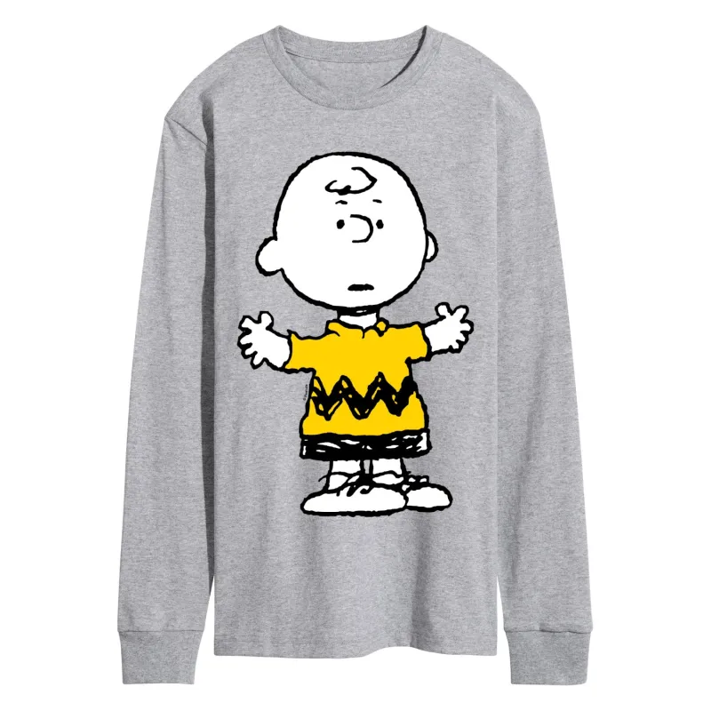 Peanuts - Charlie Brown Standing- Men's Long Sleeve Graphic T-Shirt sold by Zulily