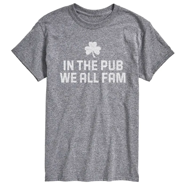 Instant Message - In The Pub All Fam - Men's Short Sleeve Graphic T-Shirt sold by Zulily