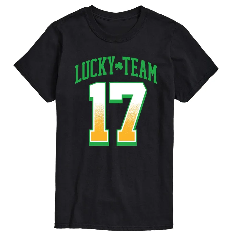 Instant Message - Lucky Team 17 - Men's Short Sleeve Graphic T-Shirt sold by Zulily