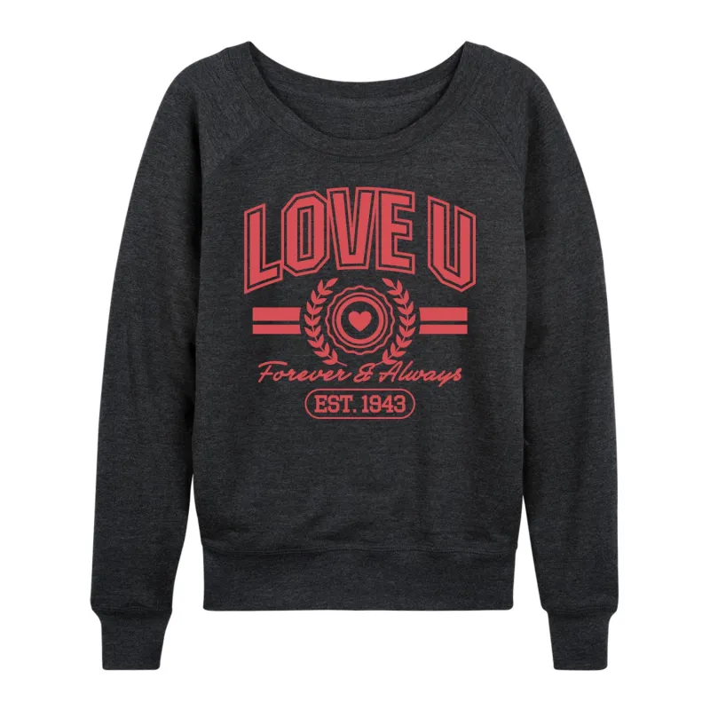 Instant Message - Love U Forever & Always - Women's French Terry Long Sleeve PulLove U Forever & Alwaysr sold by Zulily