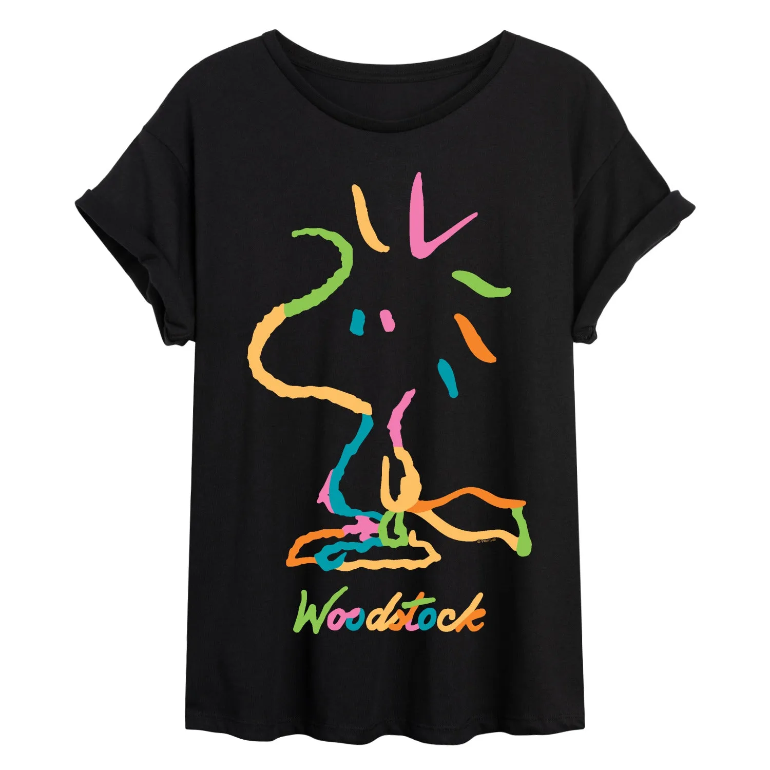 Peanuts - Woodstock Colors - Women's Oversized Graphic T-Shirt sold by Zulily