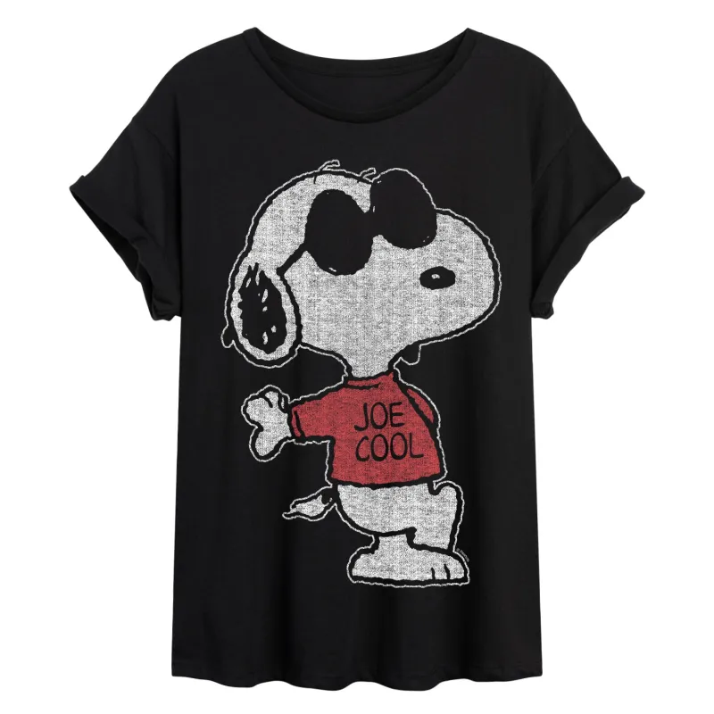 Peanuts - Joe Cool - Women's Oversized Graphic T-Shirt sold by Zulily