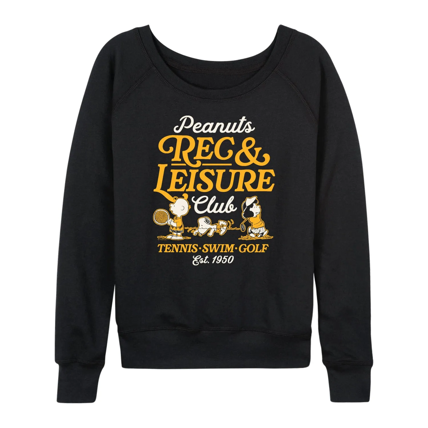 Peanuts - Rec And Leisure Club - Women's French Terry Long Sleeve Shirt sold by Zulily