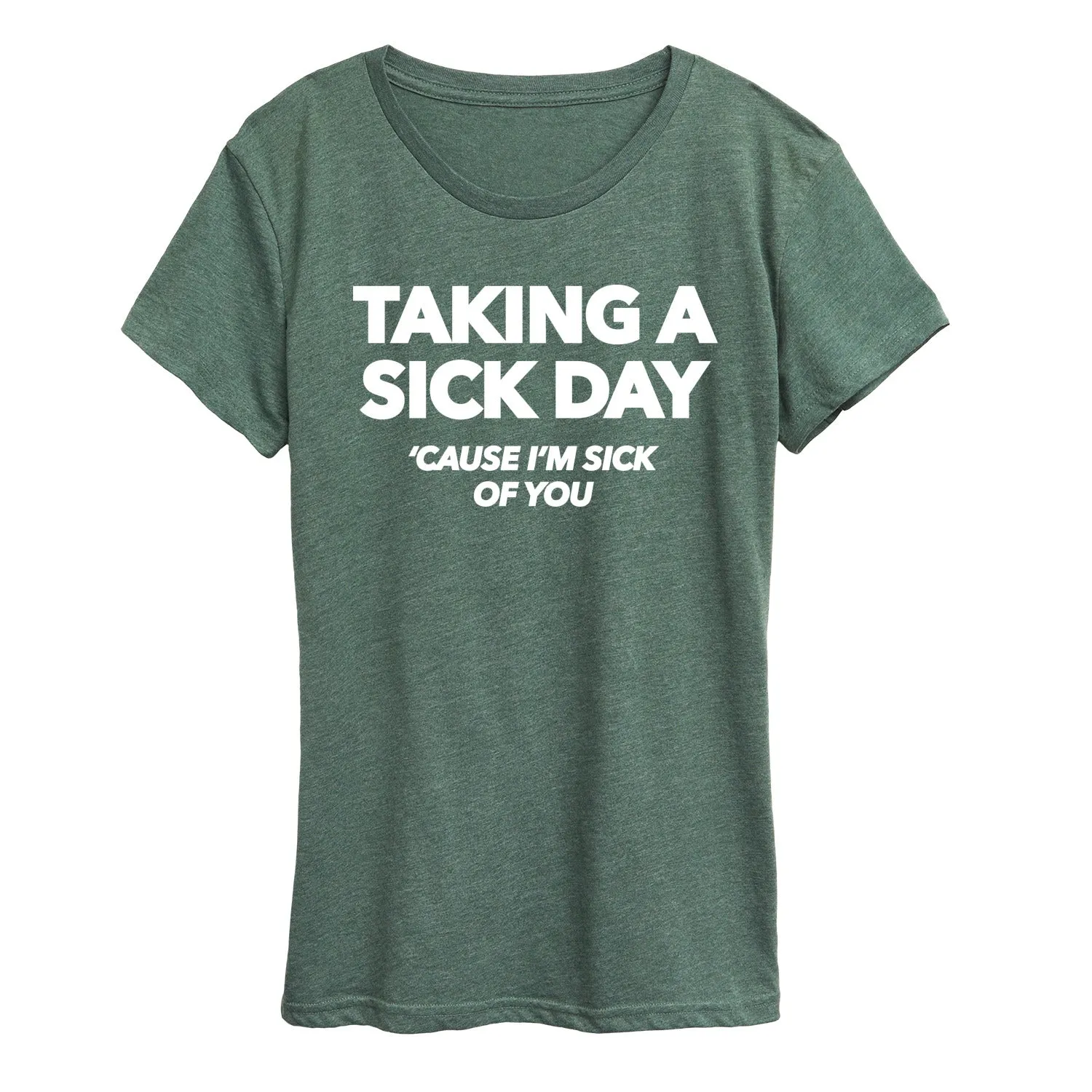 Instant Message - Taking A Sick Day - Women's Short Sleeve Graphic T-Shirt sold by Zulily product image thumbnail 4