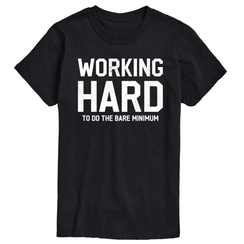 Instant Message - Working Hard - Men's Short Sleeve Graphic T-Shirt sold by Zulily