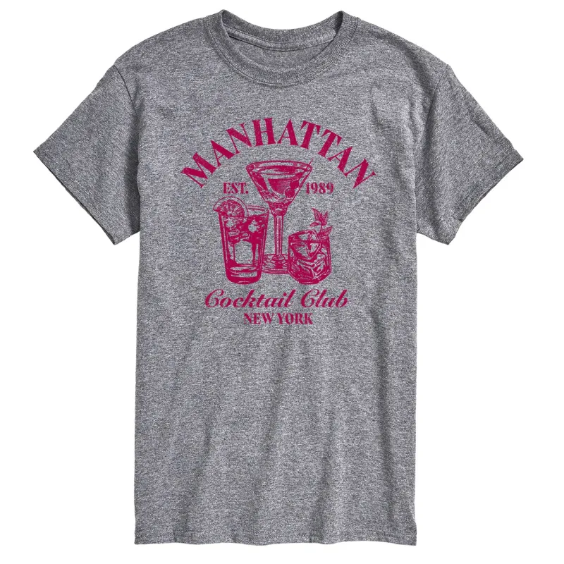 Instant Message - Manhattan Cocktail Club - Men's Short Sleeve Graphic T-Shirt sold by Zulily