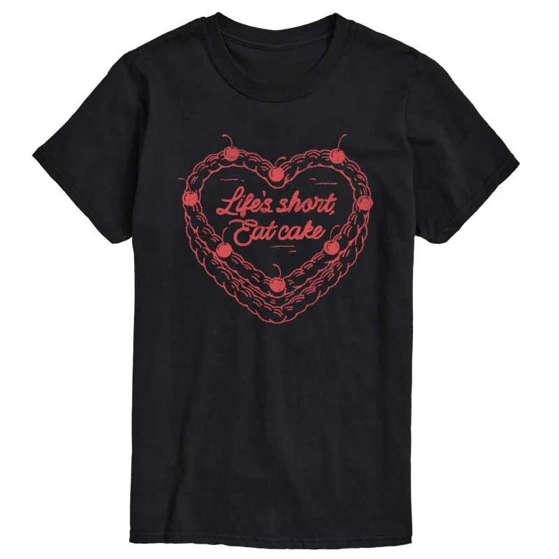 Instant Message - Eat Cake Heart - Men's Short Sleeve Graphic T-Shirt sold by Zulily