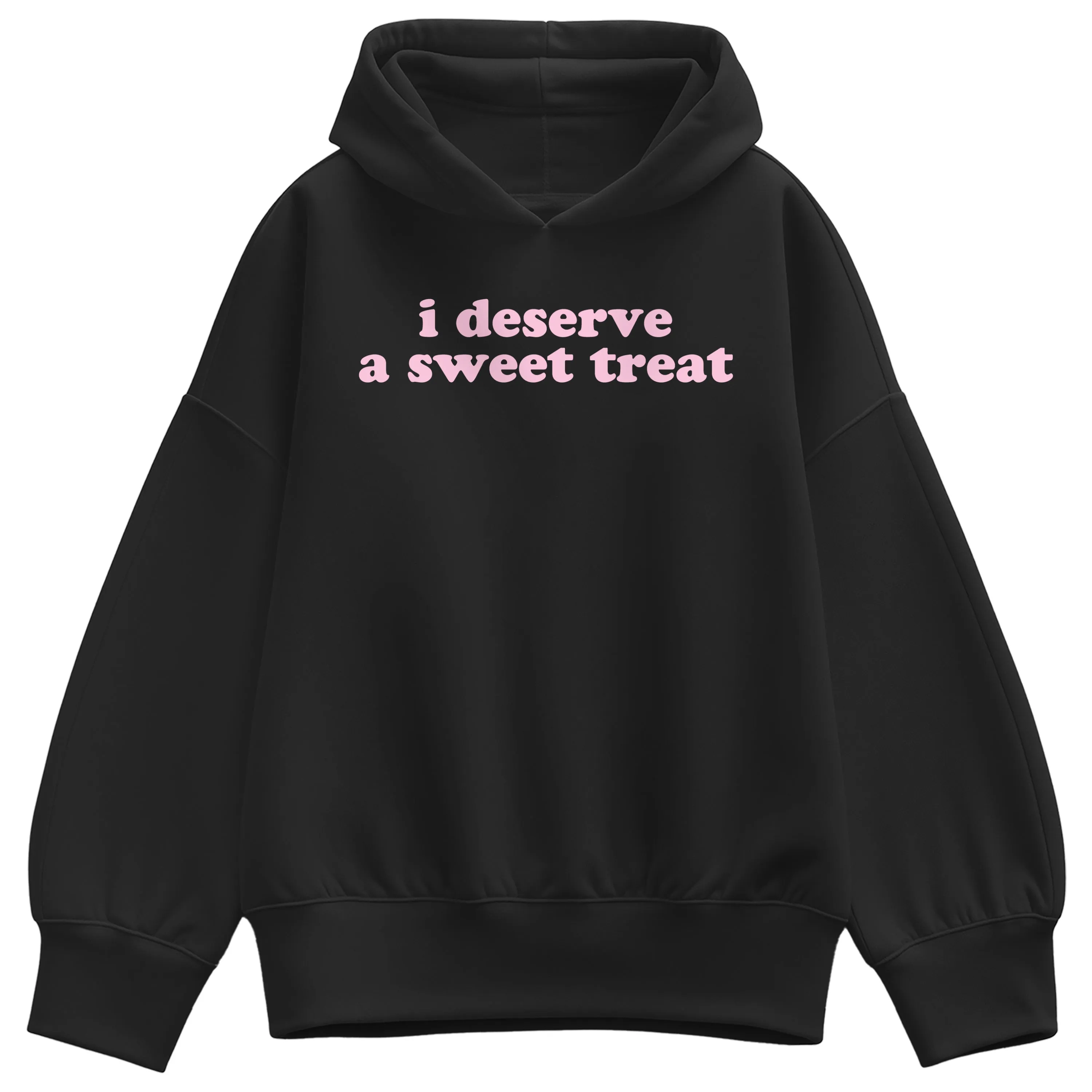 Instant Message - Deserve Sweet Treat - Women's Oversized Fleece Hoodie Sweatshirt sold by Zulily product image thumbnail 2