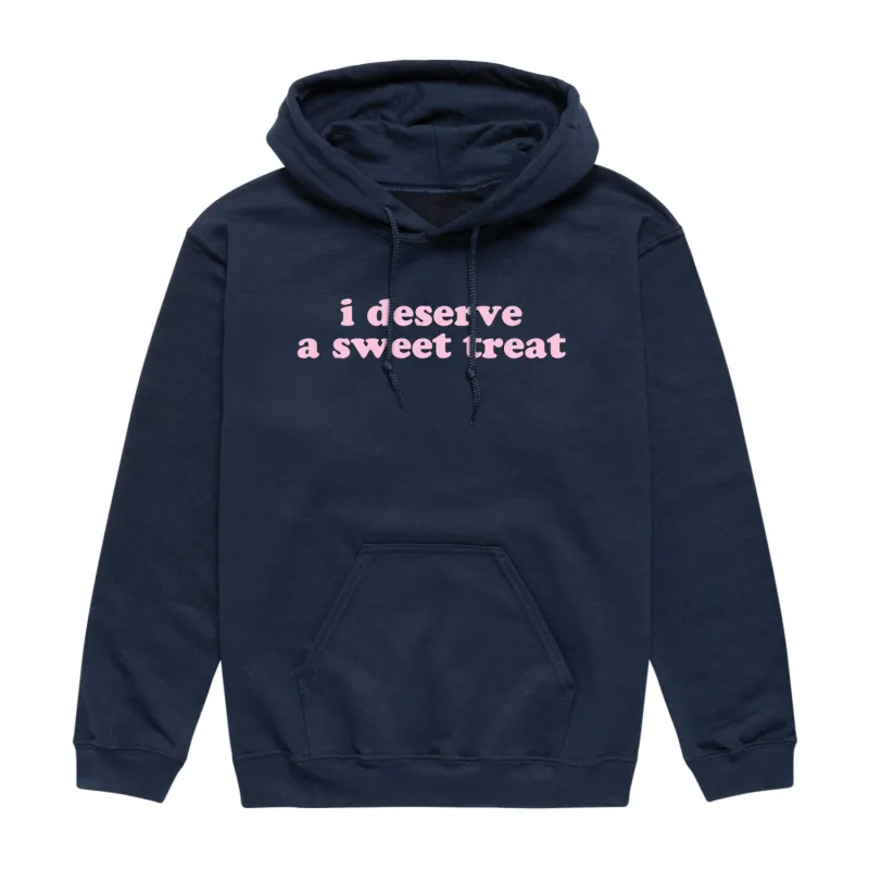 Instant Message - Deserve Sweet Treat - Men's Fleece Hoodie Sweatshirt sold by Zulily