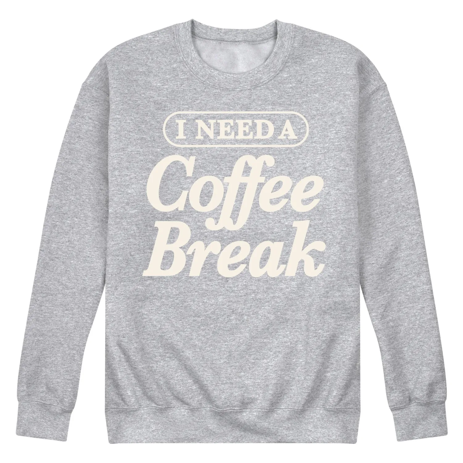 Instant Message - Need Coffee Break - Men's Crew Fleece Sweatshirt sold by Zulily product image thumbnail 2