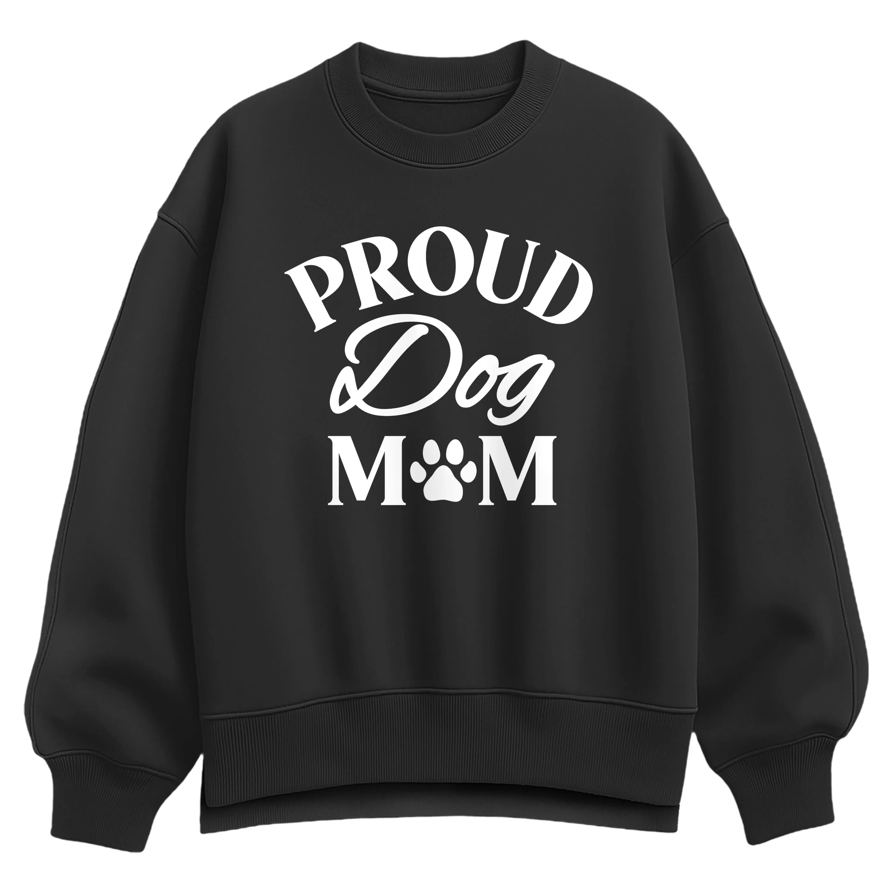Instant Message - Proud Dog Mom - Women's Oversized Fleece Crew Sweatshirt sold by Zulily product image thumbnail 3