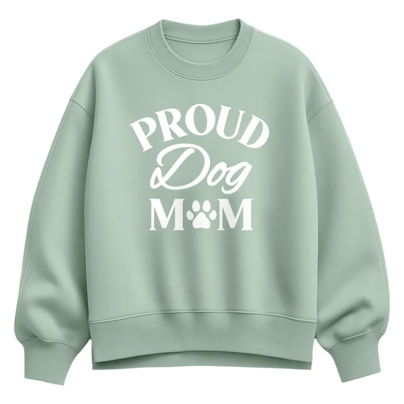 Instant Message - Proud Dog Mom - Women's Oversized Fleece Crew Sweatshirt sold by Zulily