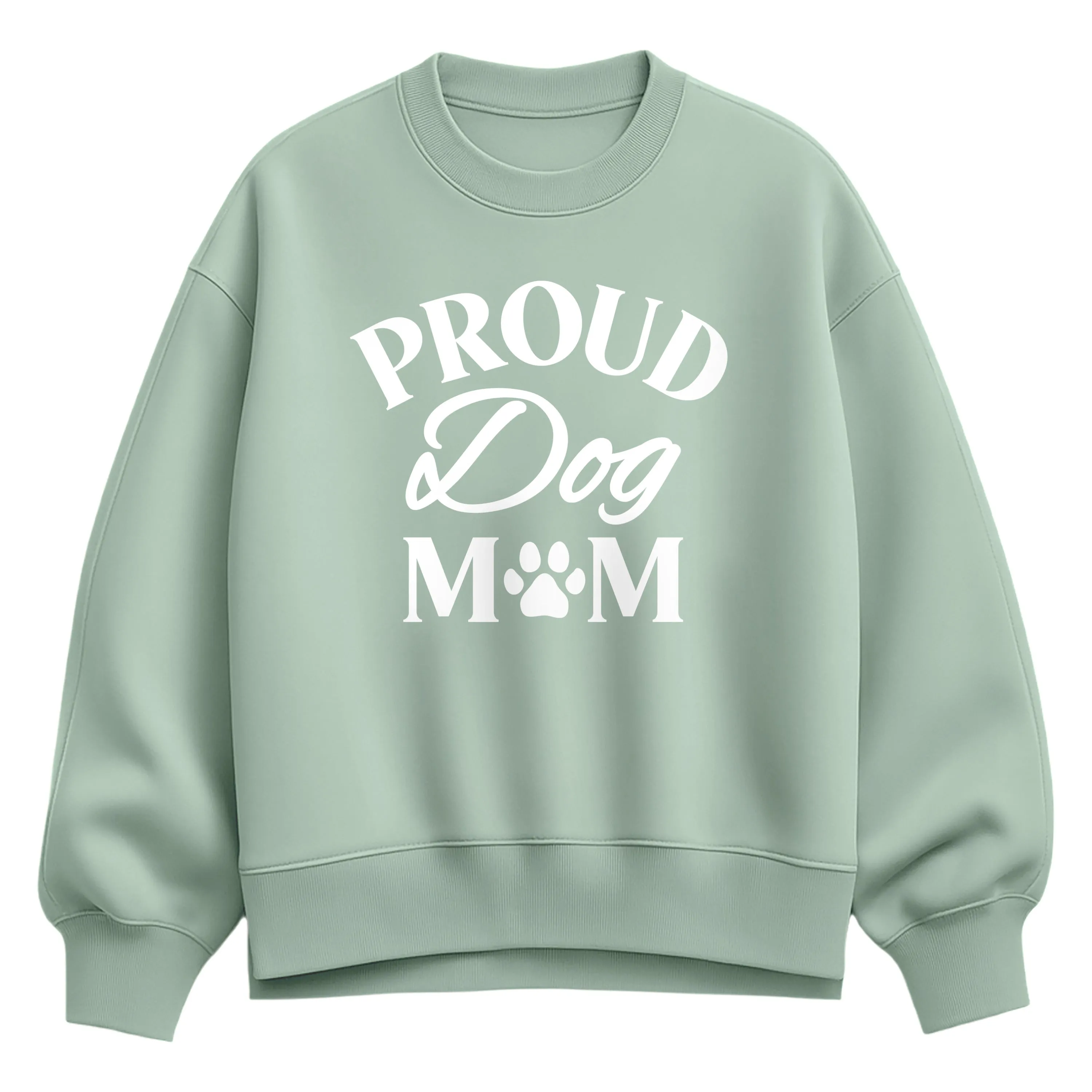 Instant Message - Proud Dog Mom - Women's Oversized Fleece Crew Sweatshirt sold by Zulily