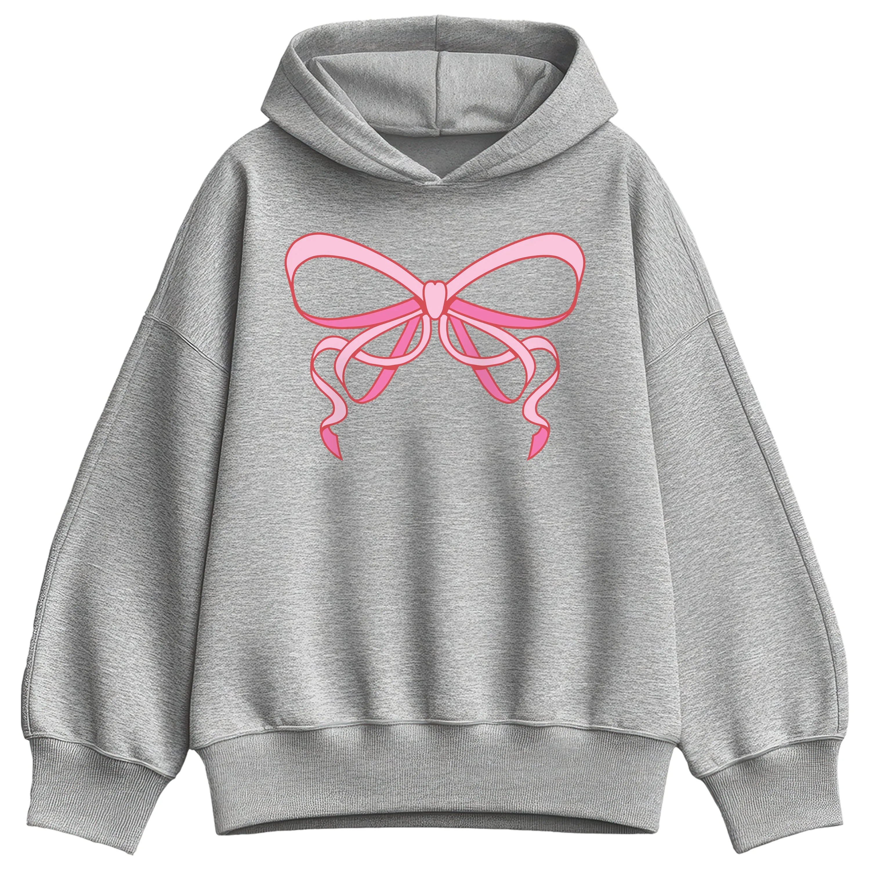 Instant Message - Simple Bow - Women's Oversized Fleece Hoodie Sweatshirt sold by Zulily product image thumbnail 2
