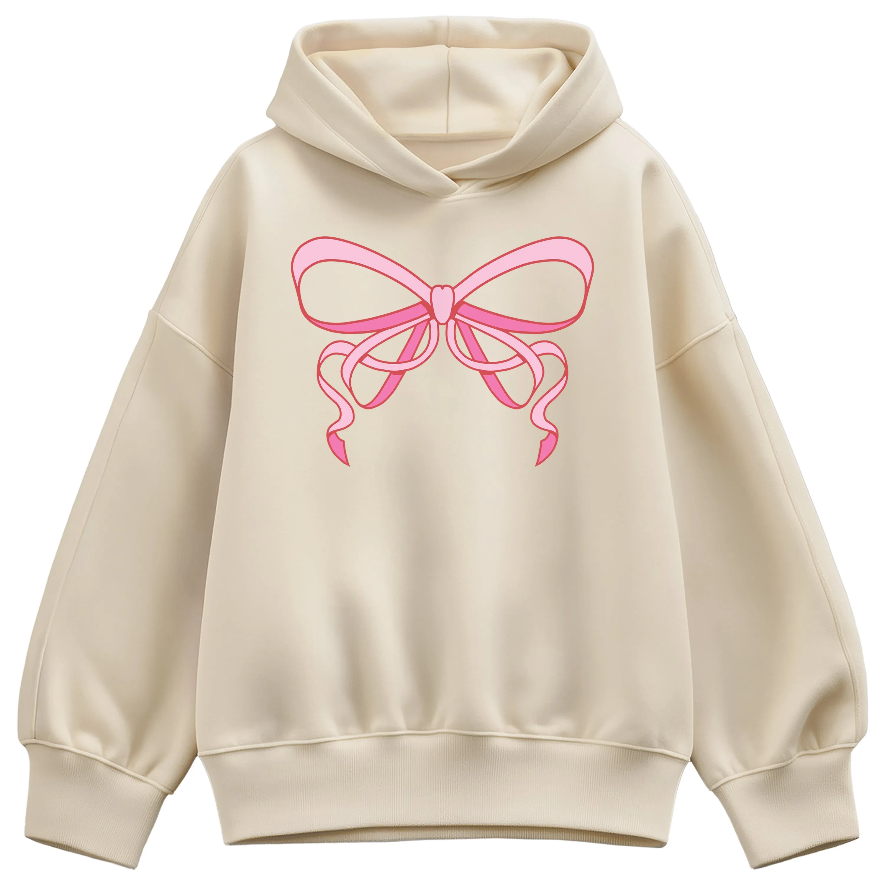 Instant Message - Simple Bow - Women's Oversized Fleece Hoodie Sweatshirt sold by Zulily product image thumbnail 4