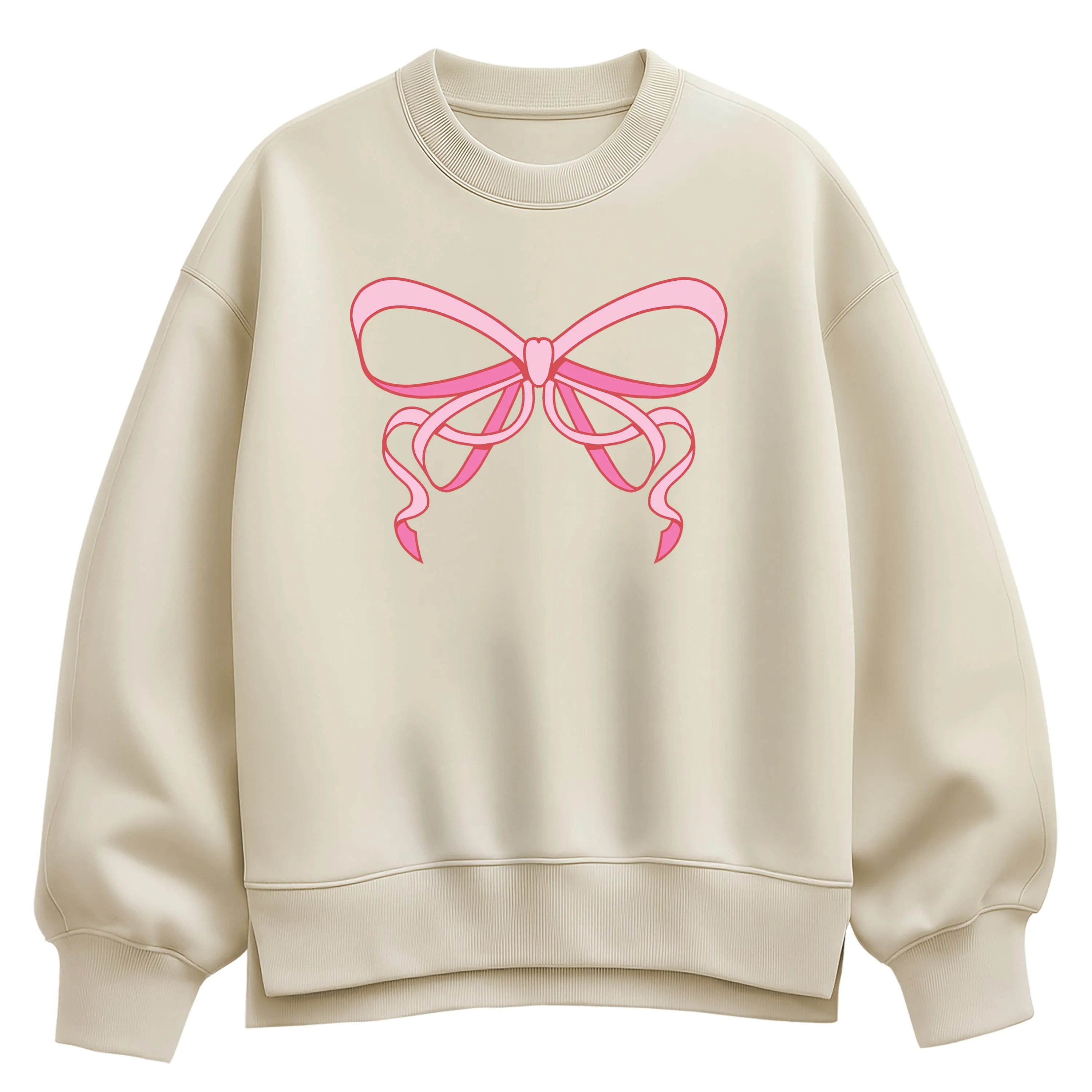 Instant Message - Simple Bow - Women's Oversized Fleece Crew Sweatshirt sold by Zulily product image thumbnail 4
