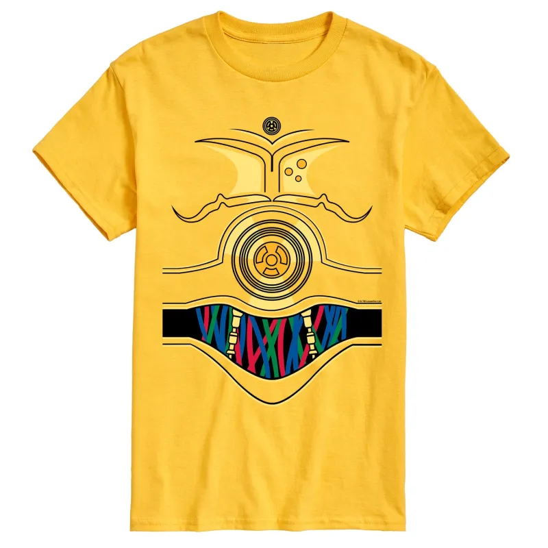 Star Wars - C3Po Costume - Men's Short Sleeve Graphic T-Shirt made by Star Wars