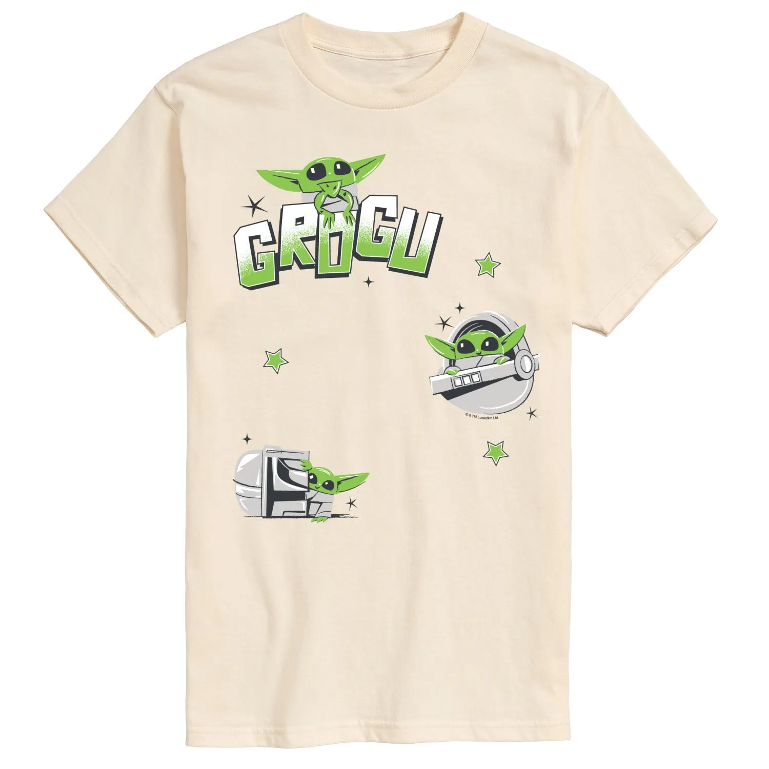 Star Wars - The Mandalorian Grogu Patches - Men's Short Sleeve Graphic T-Shirt sold by Zulily product image thumbnail 2