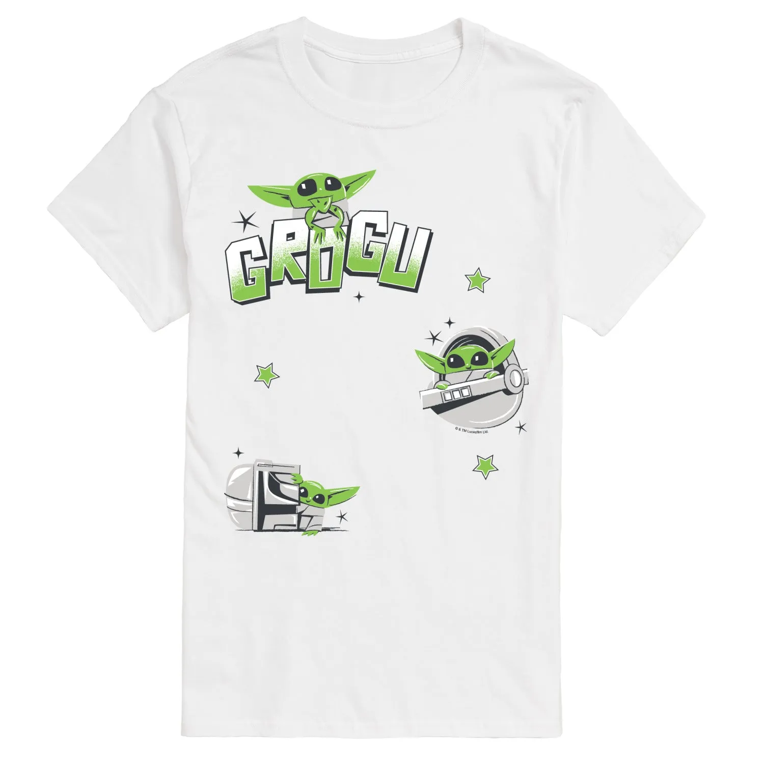 Star Wars - The Mandalorian Grogu Patches - Men's Short Sleeve Graphic T-Shirt sold by Zulily product image thumbnail 3