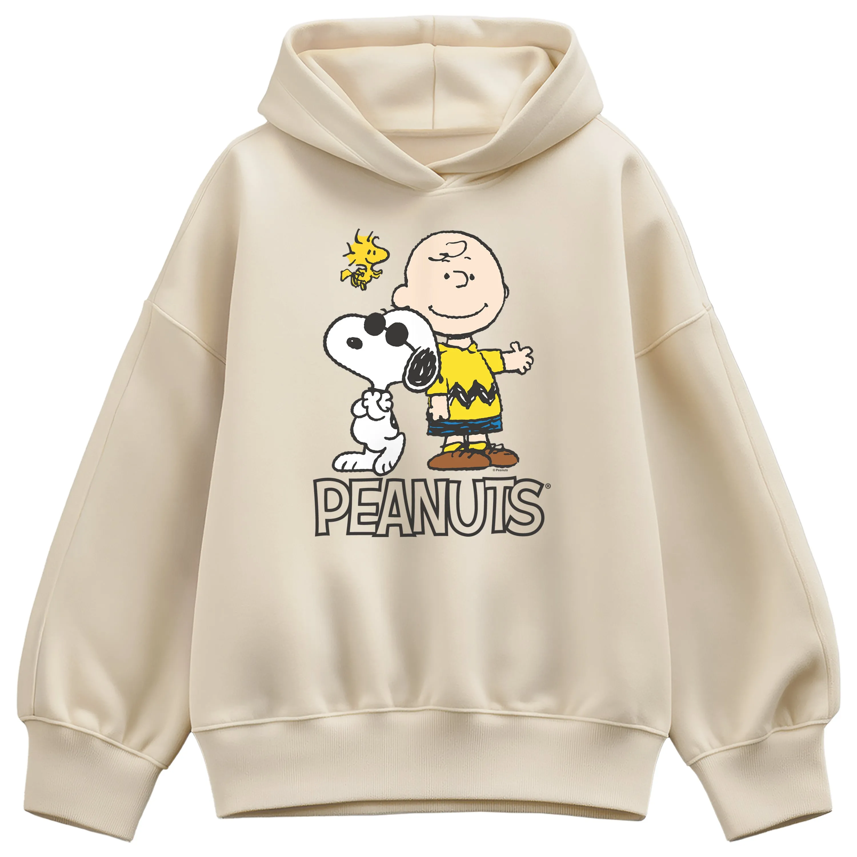 Peanuts - Charlie Brown, Snoopy & Woodstock - Women's Oversized Fleece Hoodie Sweatshirt sold by Zulily