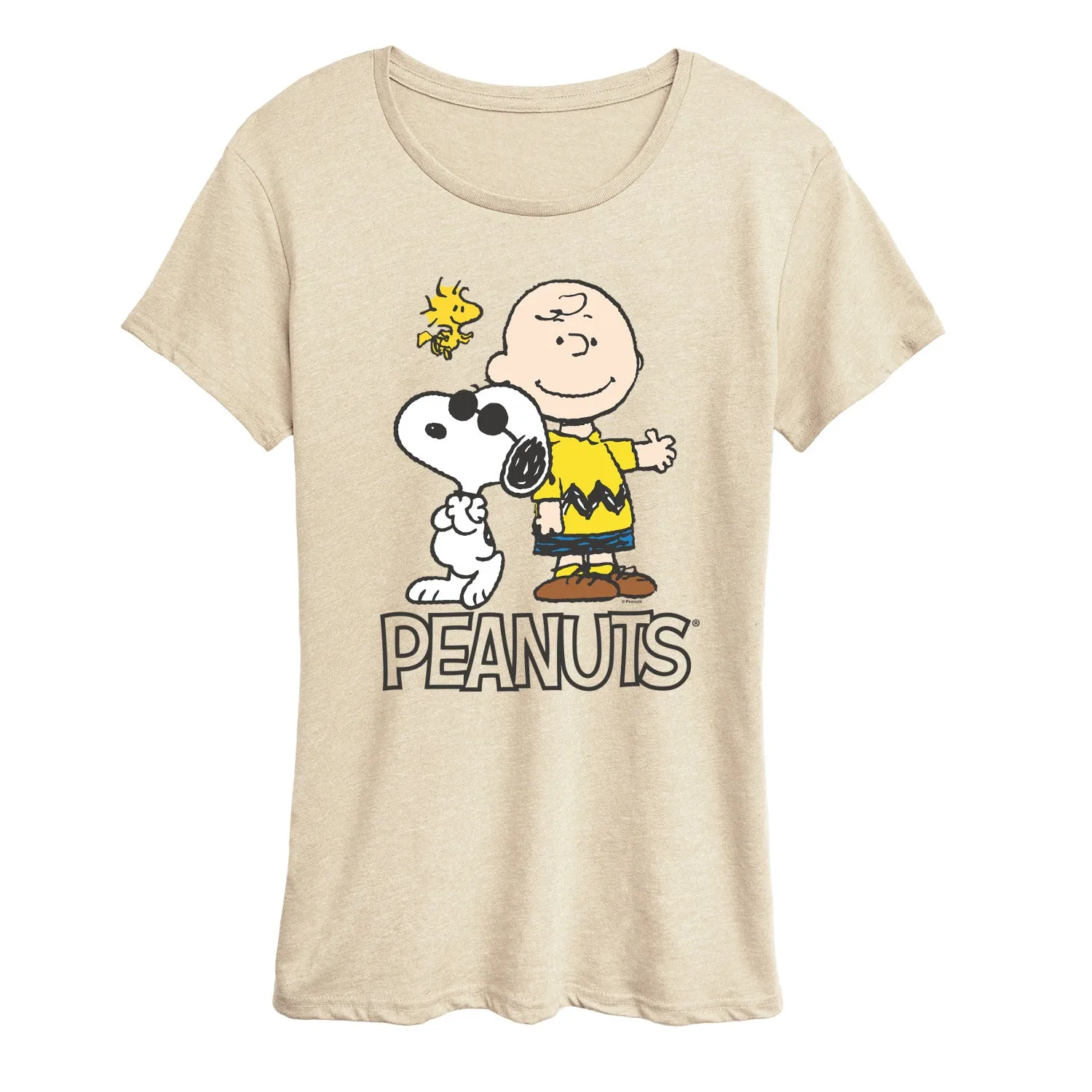 Peanuts - Charlie Brown, Snoopy & Woodstock - Women's Short Sleeve Graphic T-Shirt sold by Zulily product image thumbnail 2