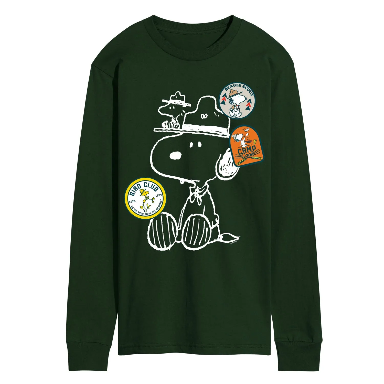 Peanuts - Camper Patches - Men's Long Sleeve Graphic T-Shirt sold by Zulily product image thumbnail 4