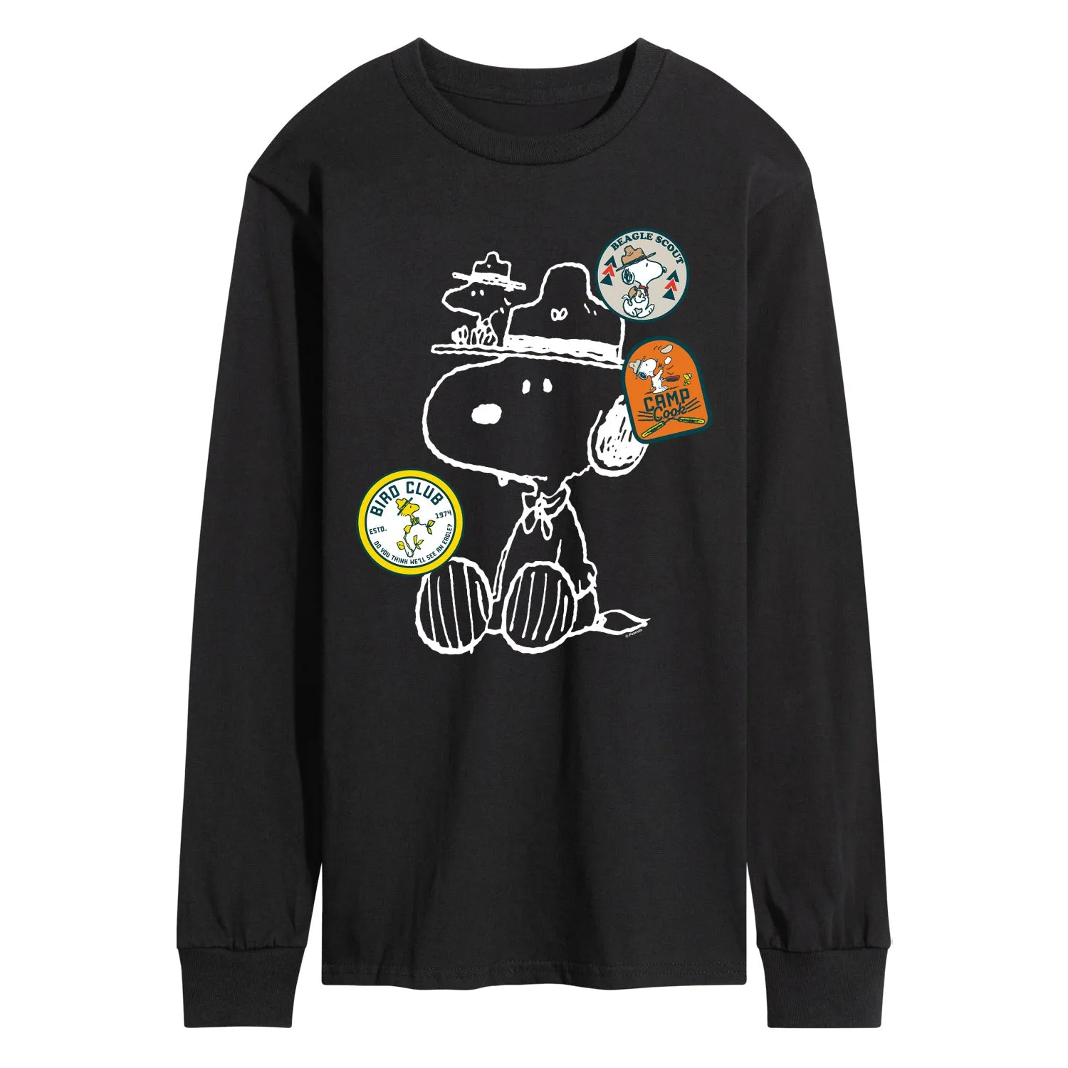 Peanuts - Camper Patches - Men's Long Sleeve Graphic T-Shirt sold by Zulily product image thumbnail 2