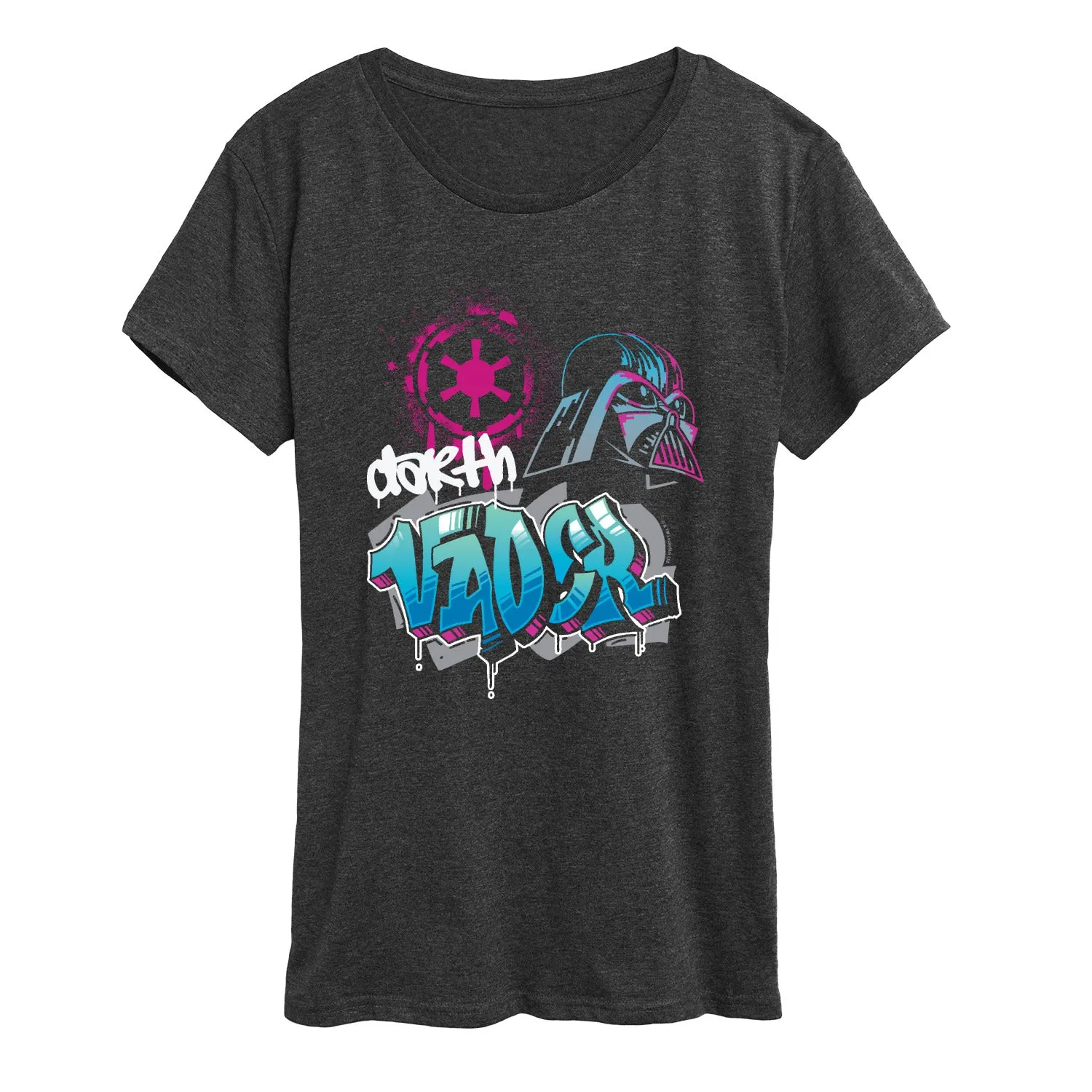 Star Wars - Vader Graffiti - Women's Short Sleeve Graphic T-Shirt sold by Zulily product image thumbnail 3