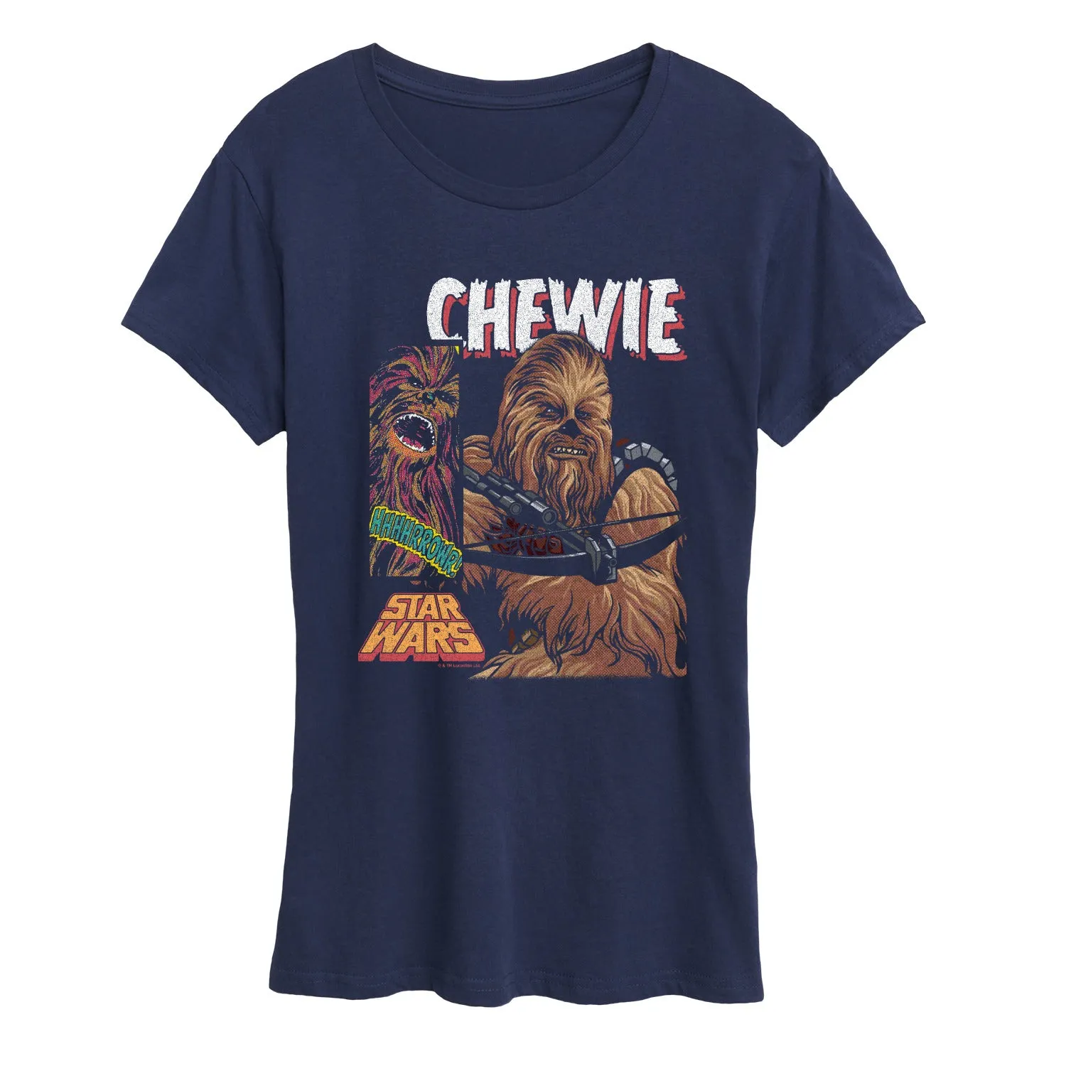 Star Wars - Chewie Boxes - Women's Short Sleeve Graphic T-Shirt sold by Zulily
