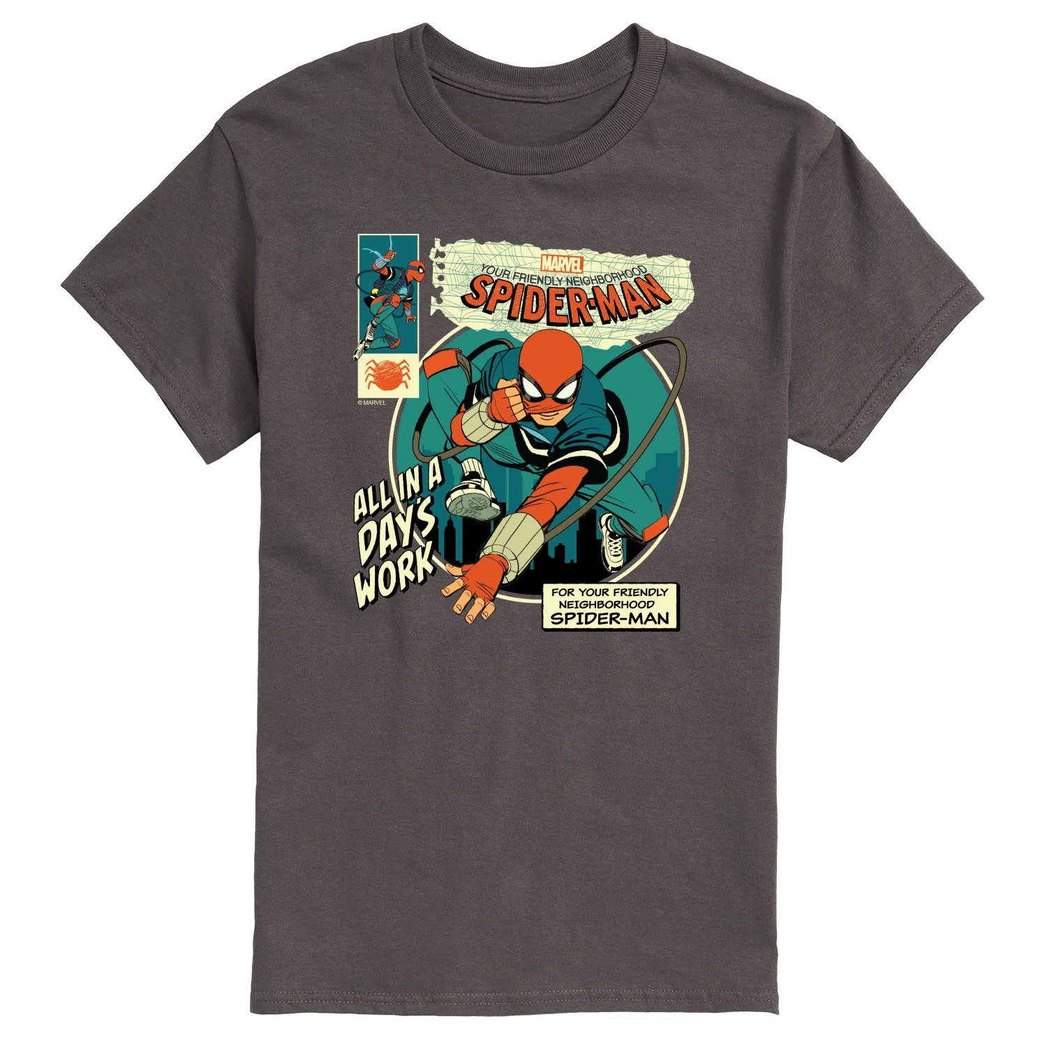 Spider-Man - All in a Day's Work - Men's Short Sleeve Graphic T-Shirt sold by Zulily product image thumbnail 4